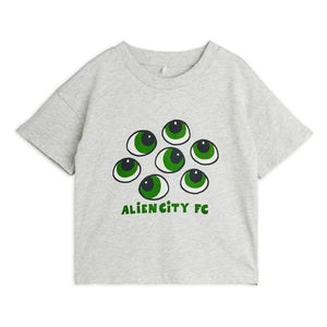 Mini Rodini - Organic Cotton Eye T-Shirt | Gray Melange