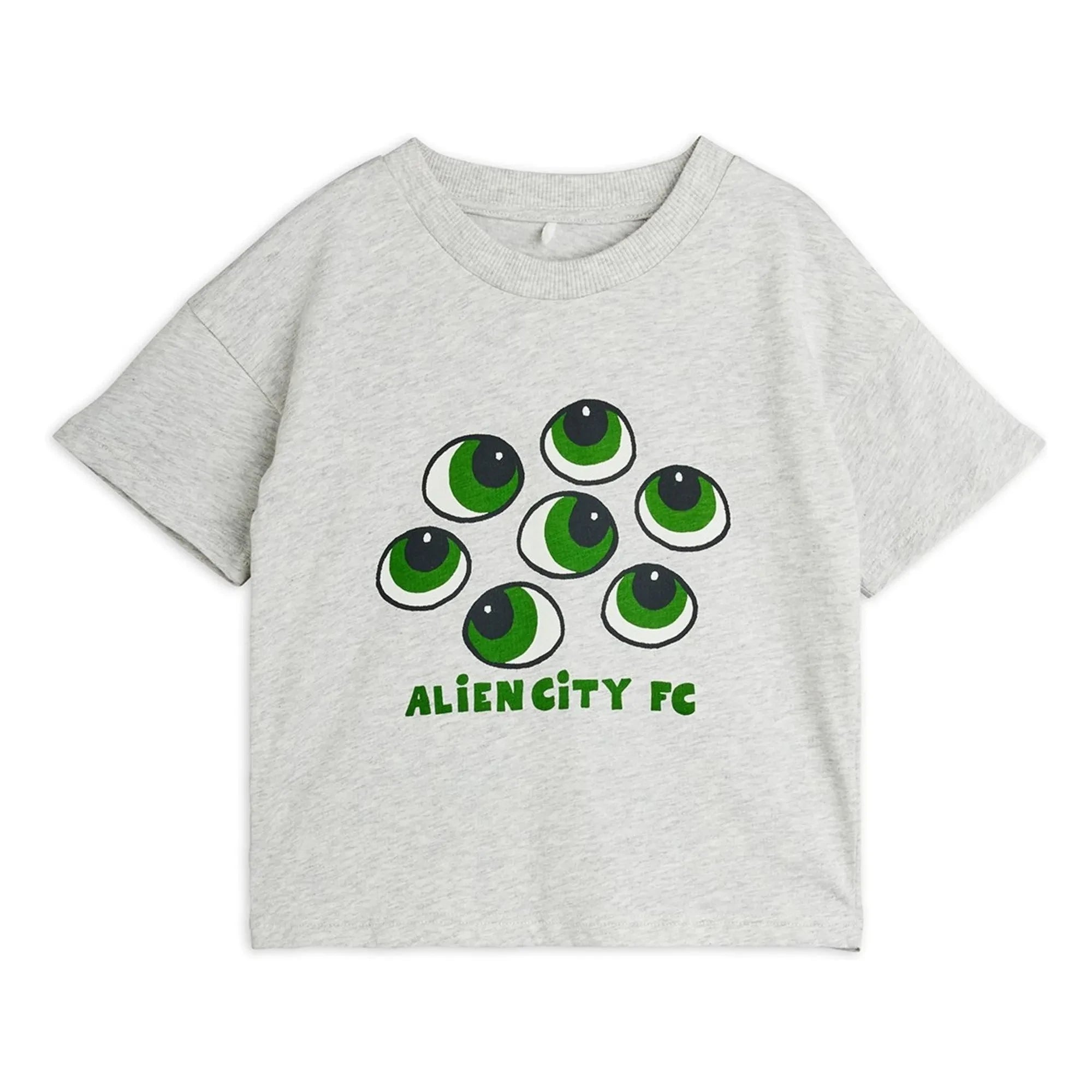 Mini Rodini - Organic Cotton Eye T-Shirt | Gray Melange