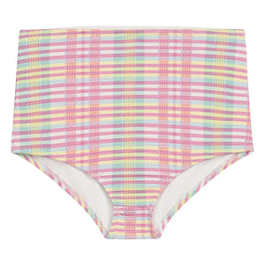 Louise Misha - Long Sleeve Swimsuit with Carreaux Pattern Made from Recycled Fibers | Pink