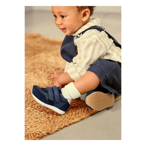 Angulus - Double Striped Sneakers | Navy Blue