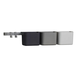 Leander - Storage Shelves - Set of 3 + 1 Wall Mount | Gray