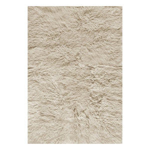 Layered - Fluffy Wool Rug | Beige