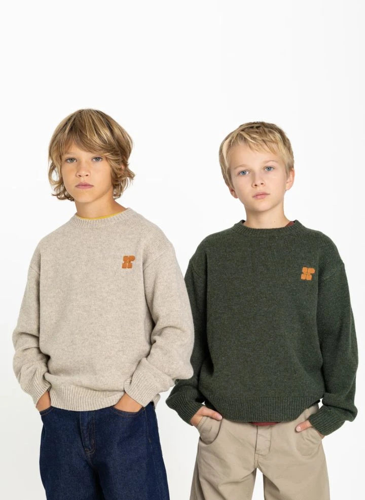 Hundred Pieces - Mika Merino Wool Sweater | Grey Melange