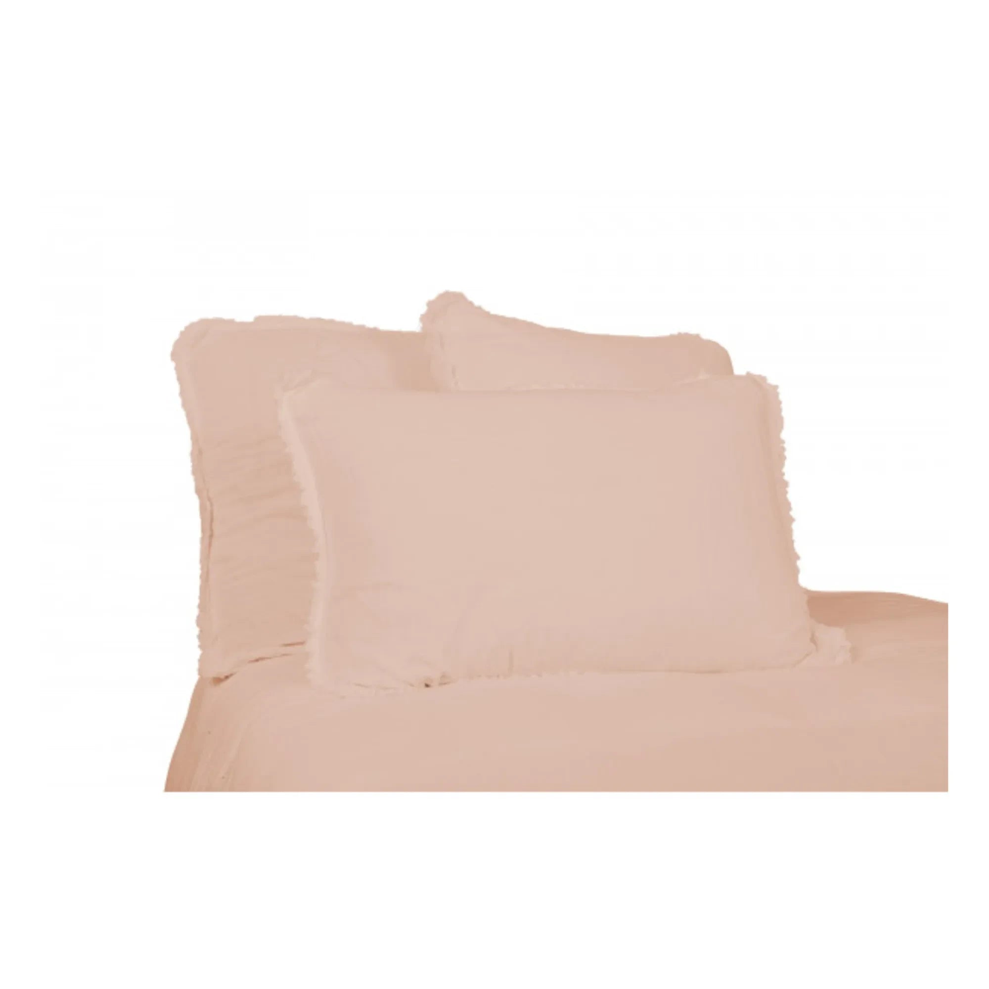 Haomy - Katni Organic Cotton Voile Fringed Pillowcase | Russet