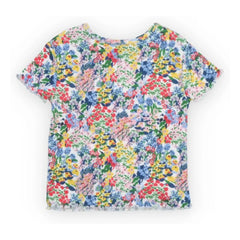 the new society - Verbena Floral Rib T-Shirt Baby | Blue