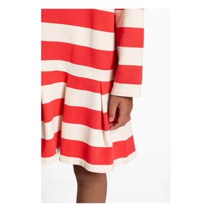 Smallable Kid - Azalea Striped T-Shirt Dress | Red