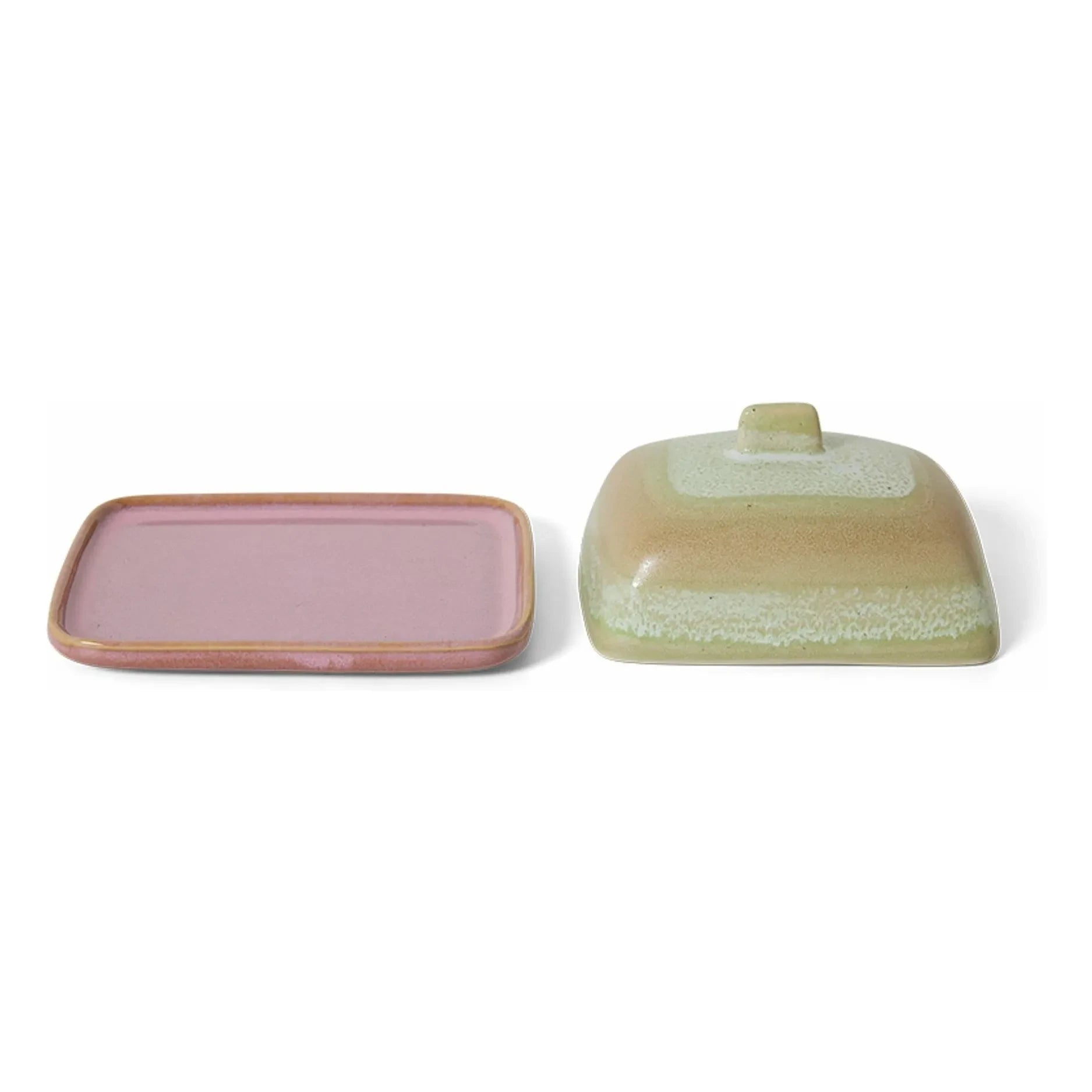 HKliving - Skyline Butter Dish | Light Green