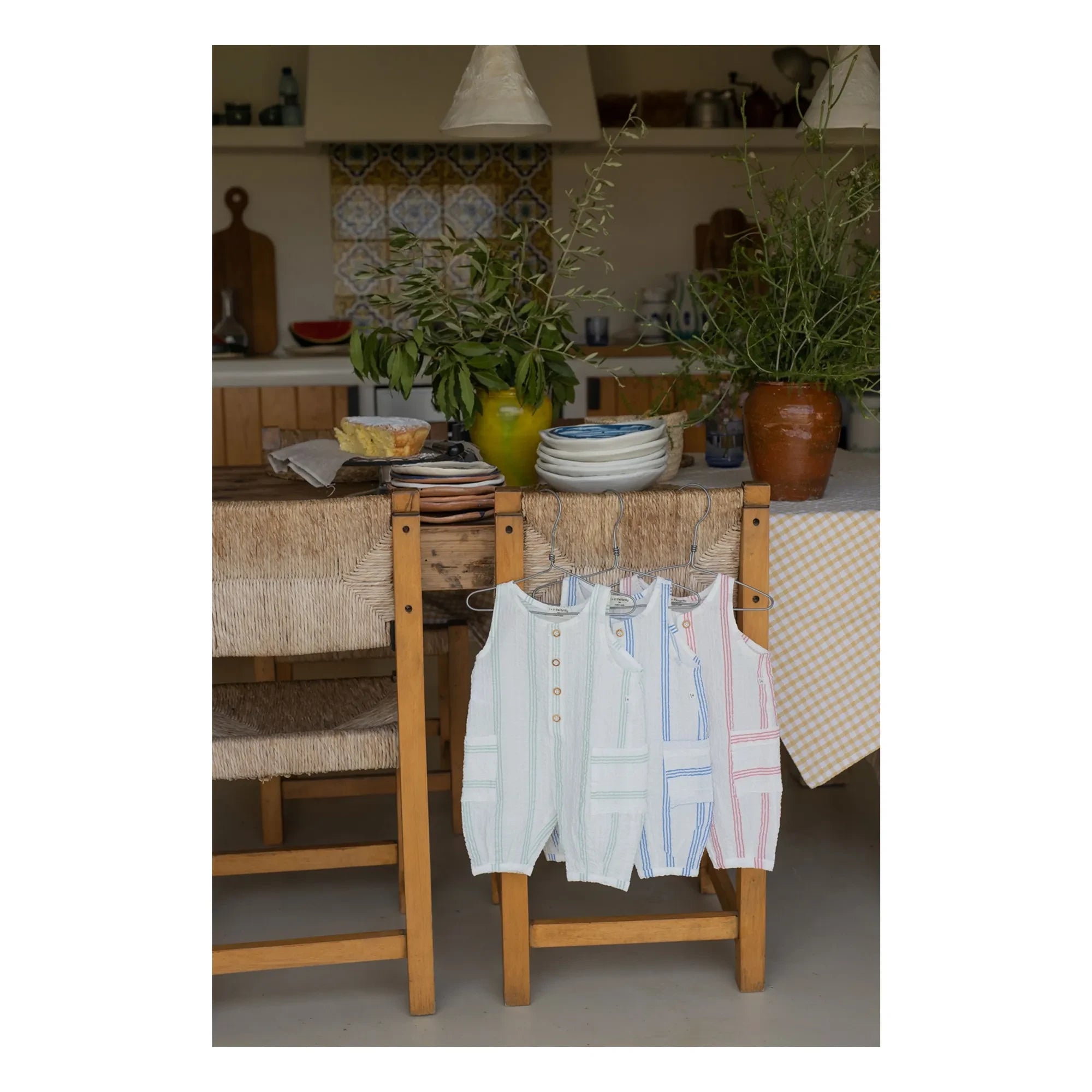 1+ in the family - Montjoi striped romper | Light blue