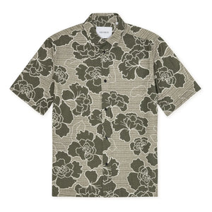 Les Deux - Charlie Poppy Cotton Short Sleeve Shirt | Khaki
