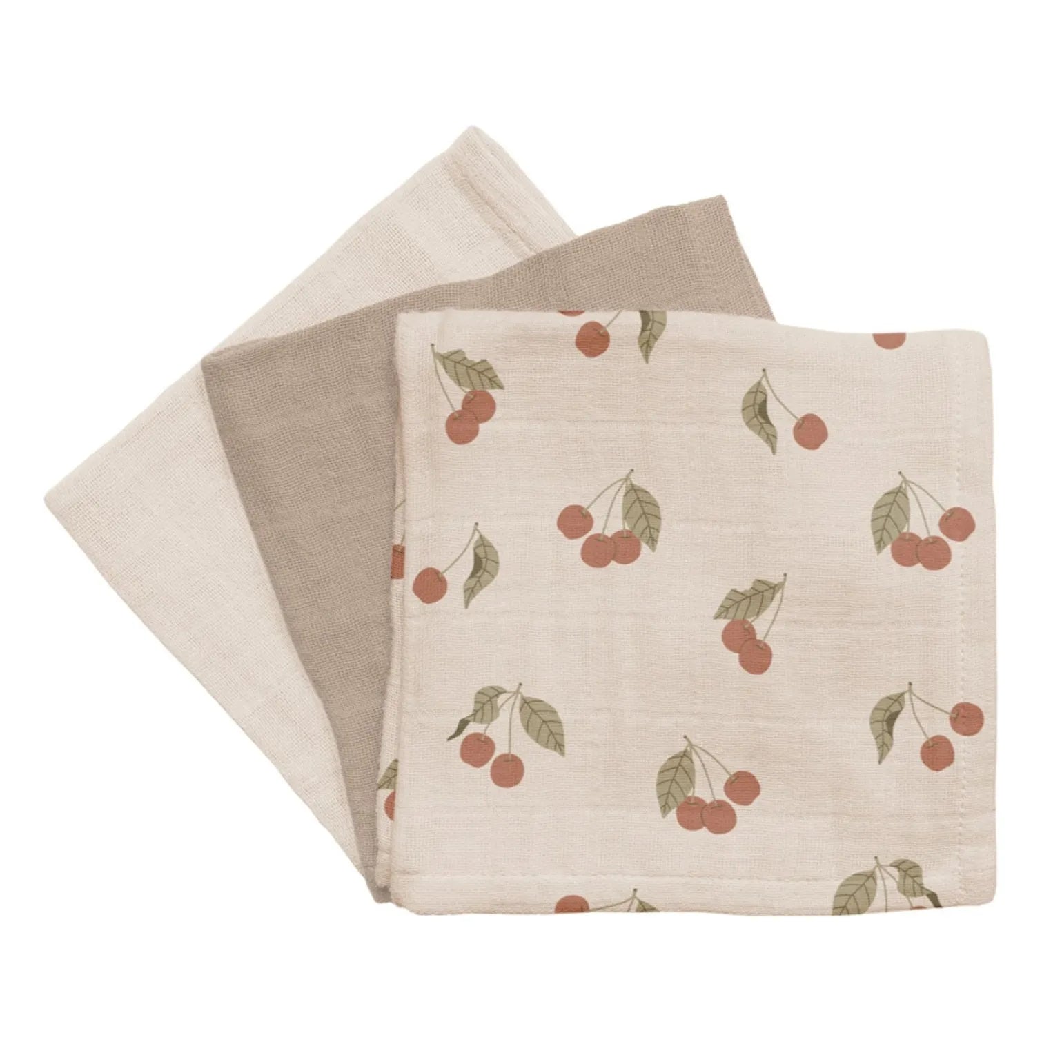 Main Sauvage - Cherry Nappies - Set of 3 | Beige