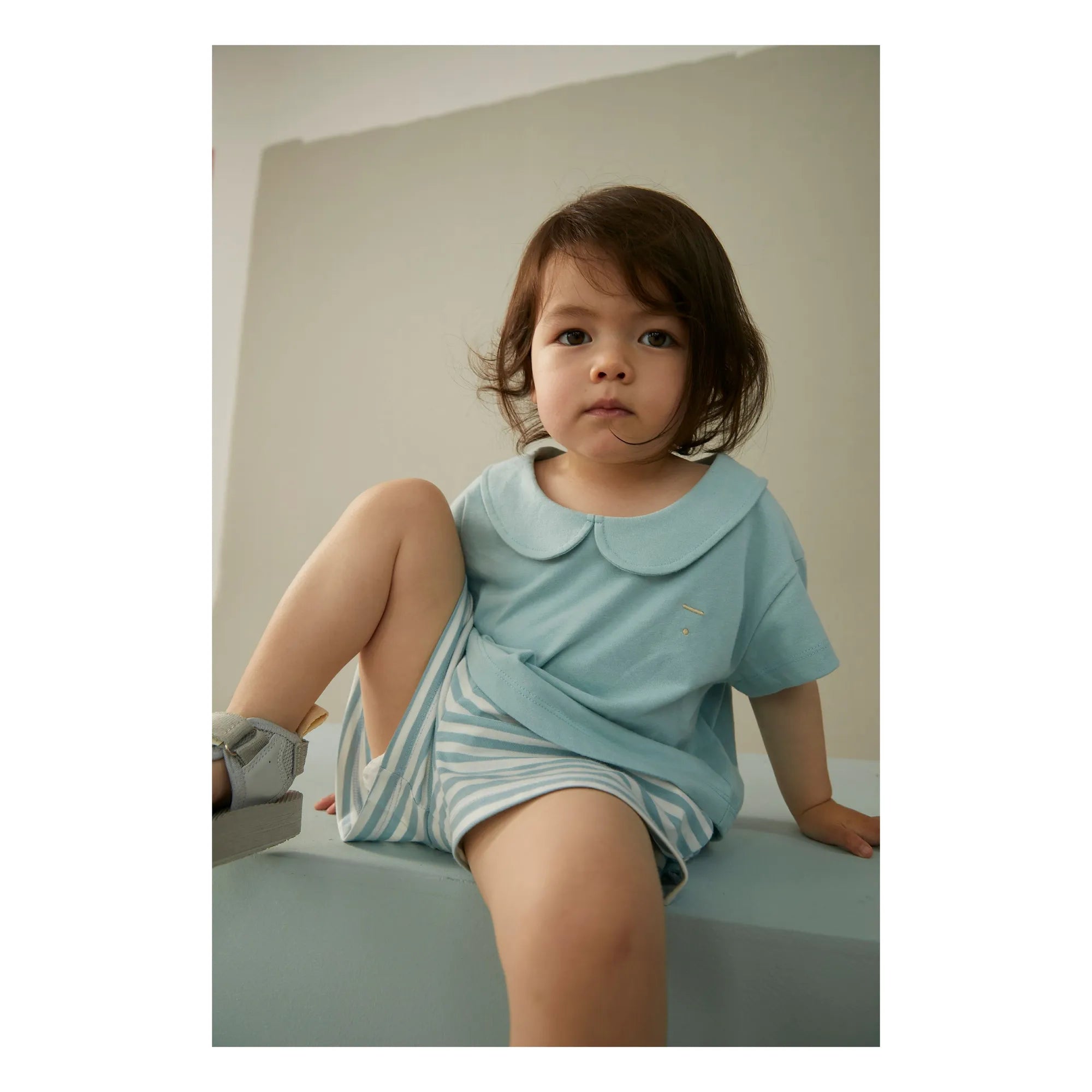 Gray Label - Claudine Collar T-Shirt Made of Organic Cotton | Light Blue