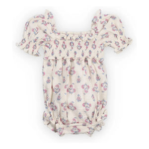 the new society - Clavel Fleurie Romper | Ecru