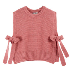 Emile et Ida - Columbia Extra Thin Merino Wool Sleeveless Sweater | Pink