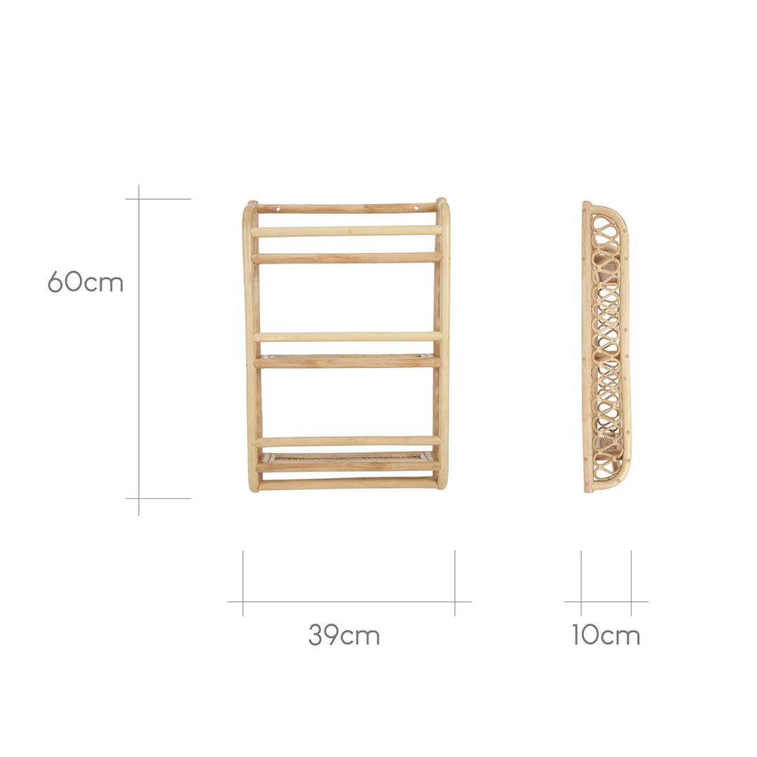 CuddleCo Aria Bookshelf - Rattan-Shelves-Rattan- | Natural Baby Shower