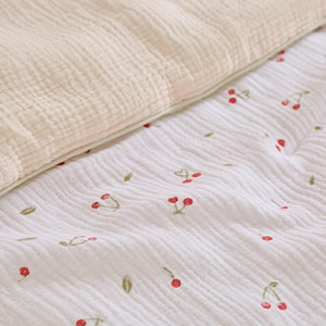 CuddleCo Cot Bed Quilt - Ditsy Cherry-Bedding Sets-Ditsy Cherry-Cot Bed | Natural Baby Shower