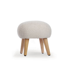 CuddleCo Etta Foot Stool - Boucle Mushroom-Footstools-Boucle Mushroom- | Natural Baby Shower