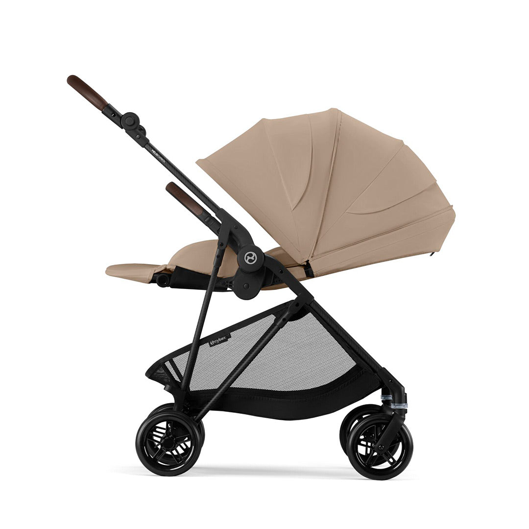 CYBEX Melio Carbon Pushchair - Almond Beige-Strollers-Almond Beige- | Natural Baby Shower