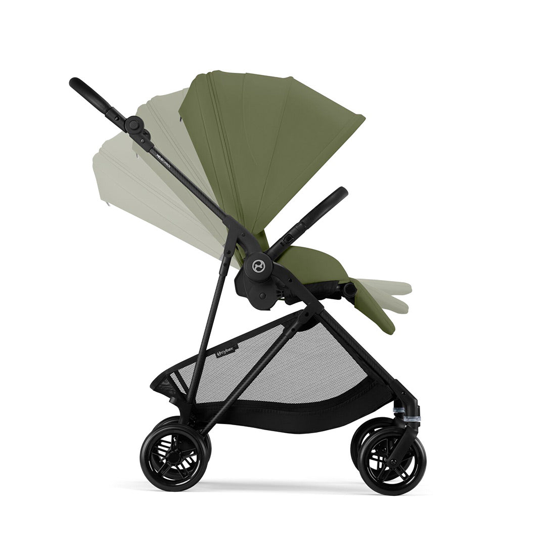 CYBEX Melio Carbon Pushchair - Moss Green-Strollers-Moss Green- | Natural Baby Shower