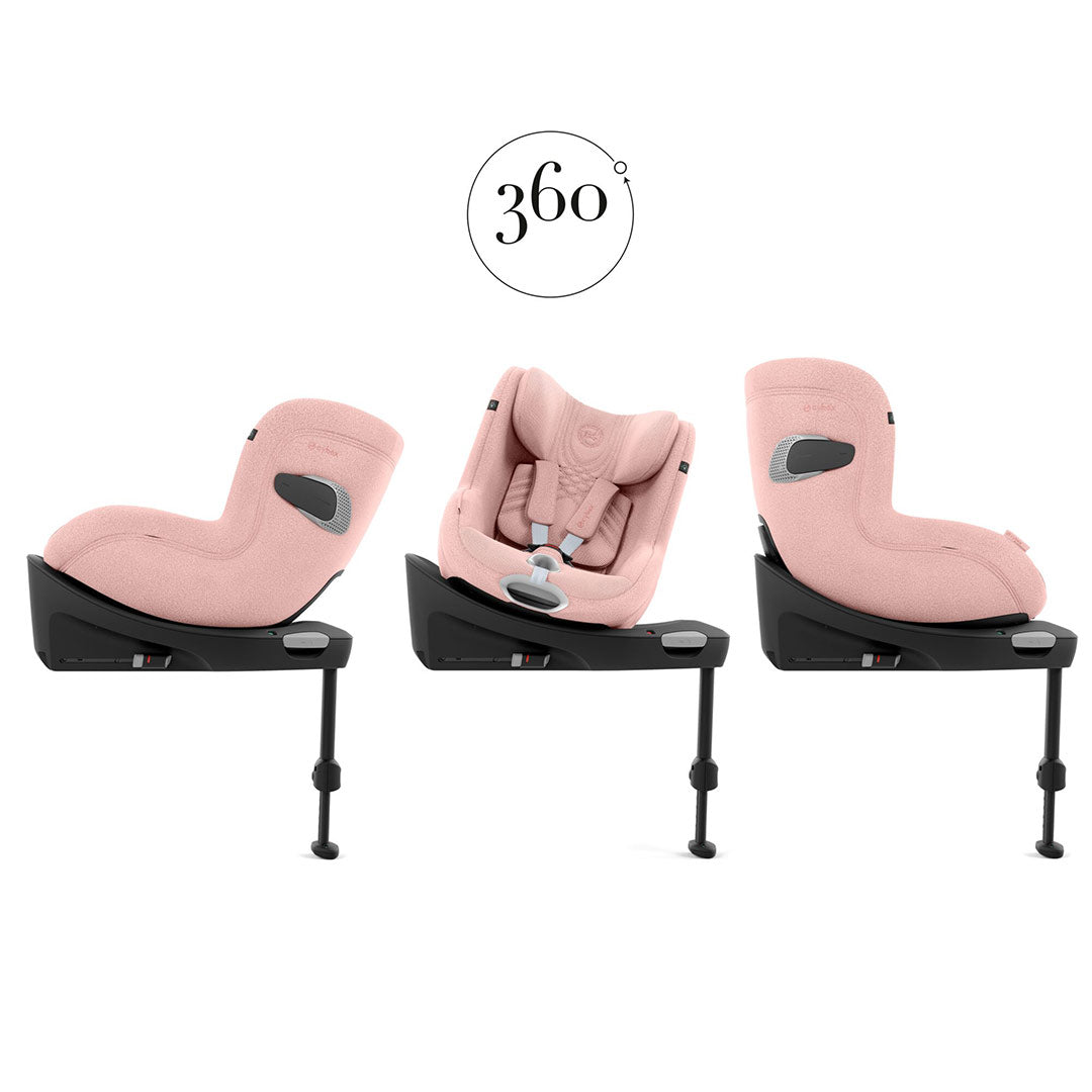 CYBEX Sirona Ti i-Size Plus Car Seat - Peach Pink-Car Seats-Peach Pink- | Natural Baby Shower