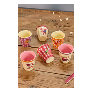 Rice - Heroes Melamine Cups - Set of 6 | Pink
