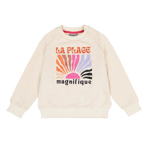 Tumble N'Dry - Prugna organik pamuklu sweatshirt | Ecru