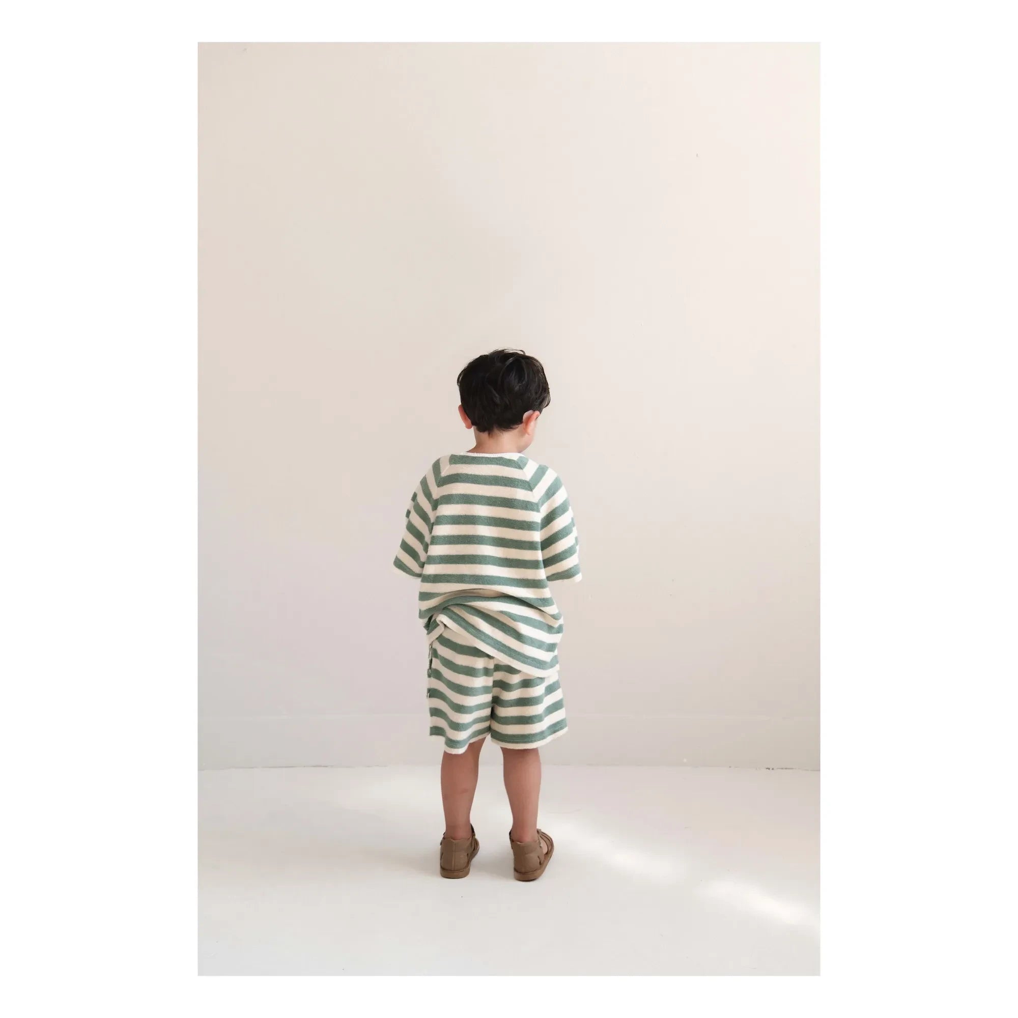 Jenest - To Rayé Organic Cotton T-Shirt | Khaki