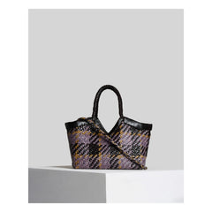 Vipera - Monet Madras Leather Bag | Blue