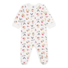 Petit Bateau - Dors Bien Animaux organik pamuklu polar pijama | Beyaz