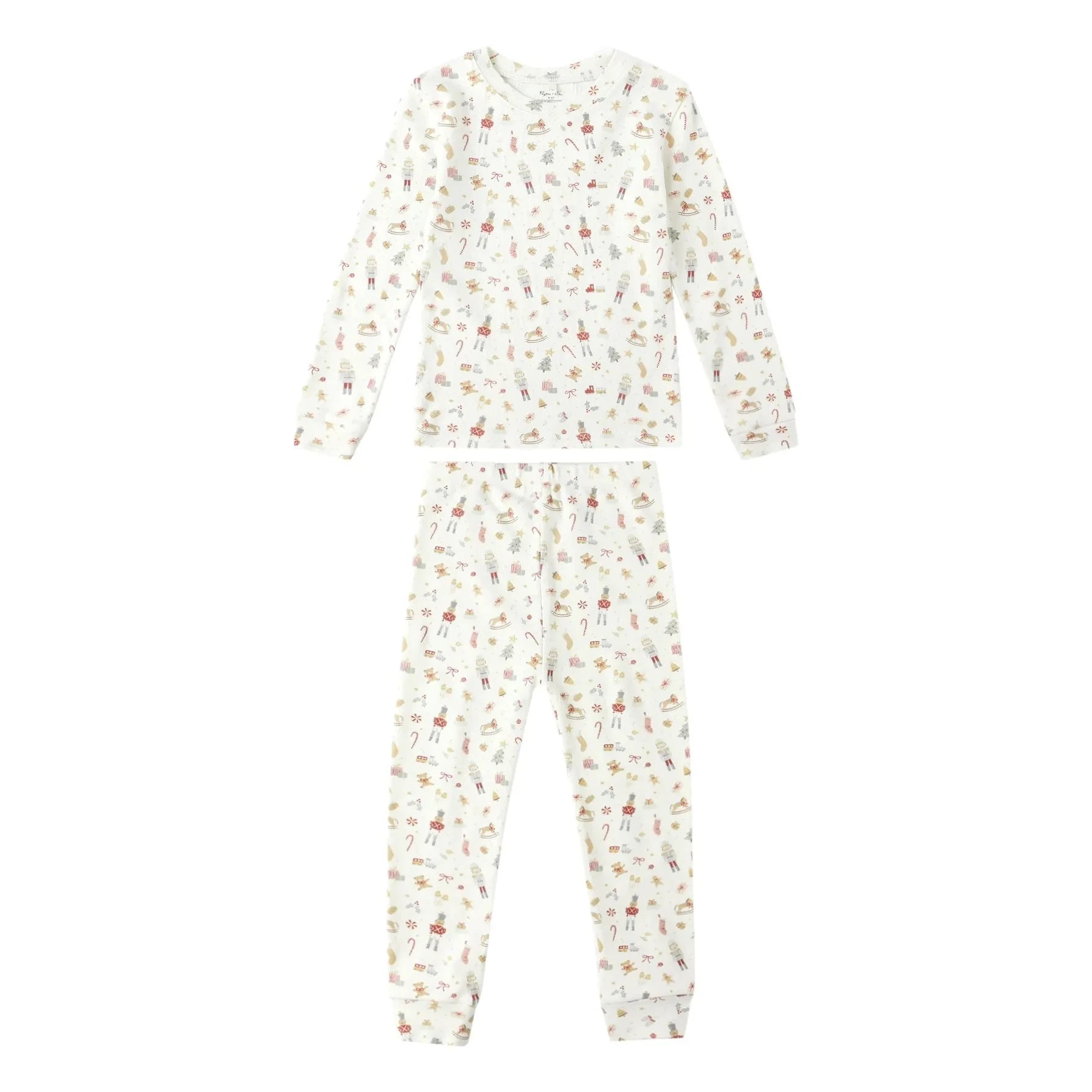 Rylee + Cru - Şenlikli Organik Pamuklu Pijama Seti | Fildişi