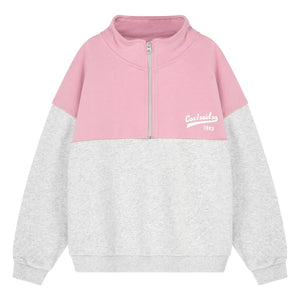 Cos I Said So - Organik pamuk logo fermuarlı sweatshirt | Pembe