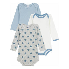 Petit Bateau - 3-Pack Striped Bodysuit Set | Blue