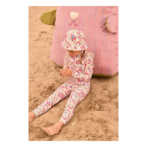 Louise Misha - Devy Fleuri Recycled Fiber Bath Cap | Cream