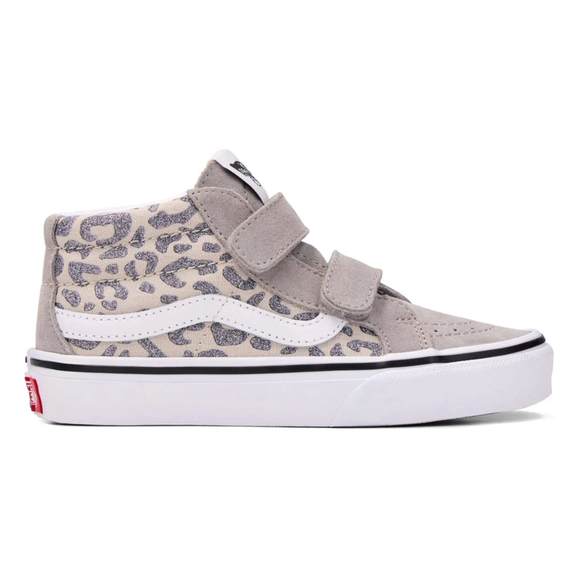 Vans - Scratch Sneakers SK8-Mid Leopard Glitter | Light Gray
