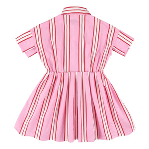 Morley - Striped Xoe Dress | Candy pink