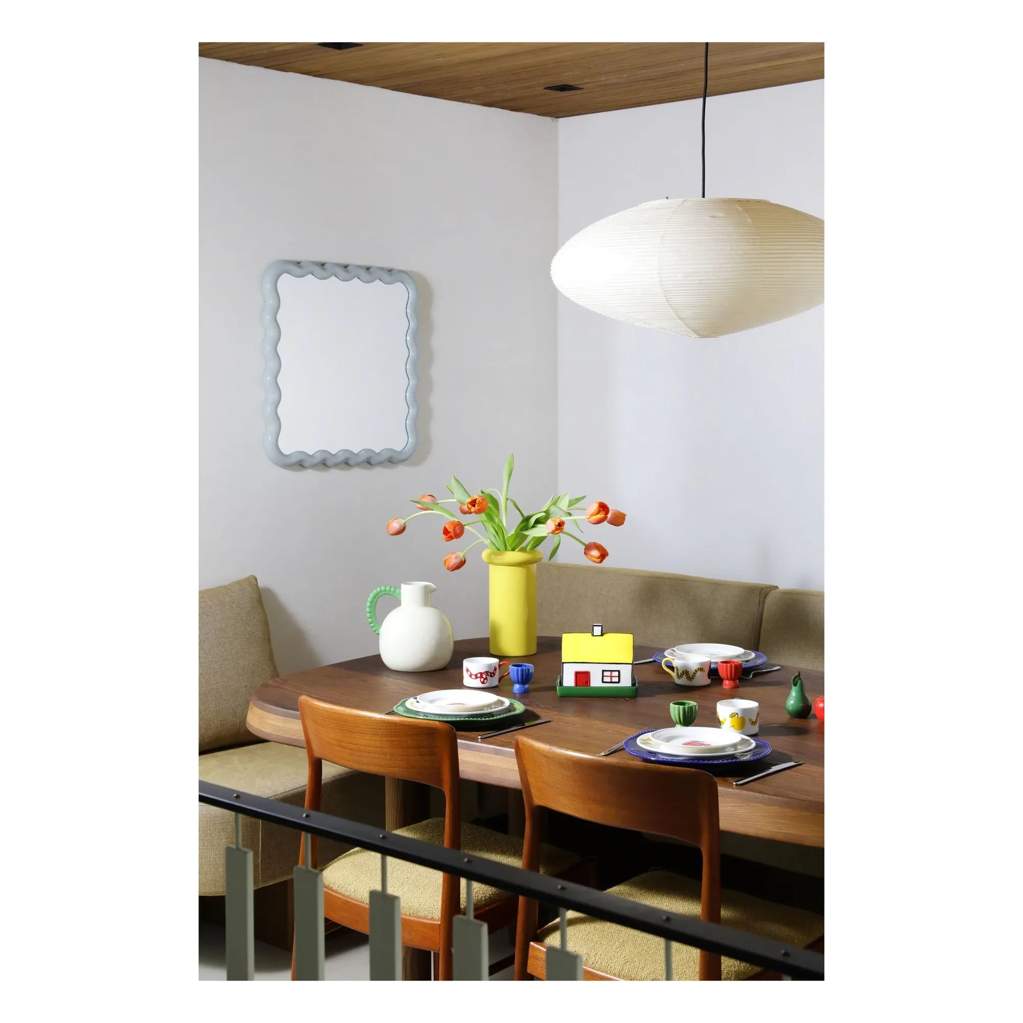 &Klevering - Zigzag Mirror | Light Blue