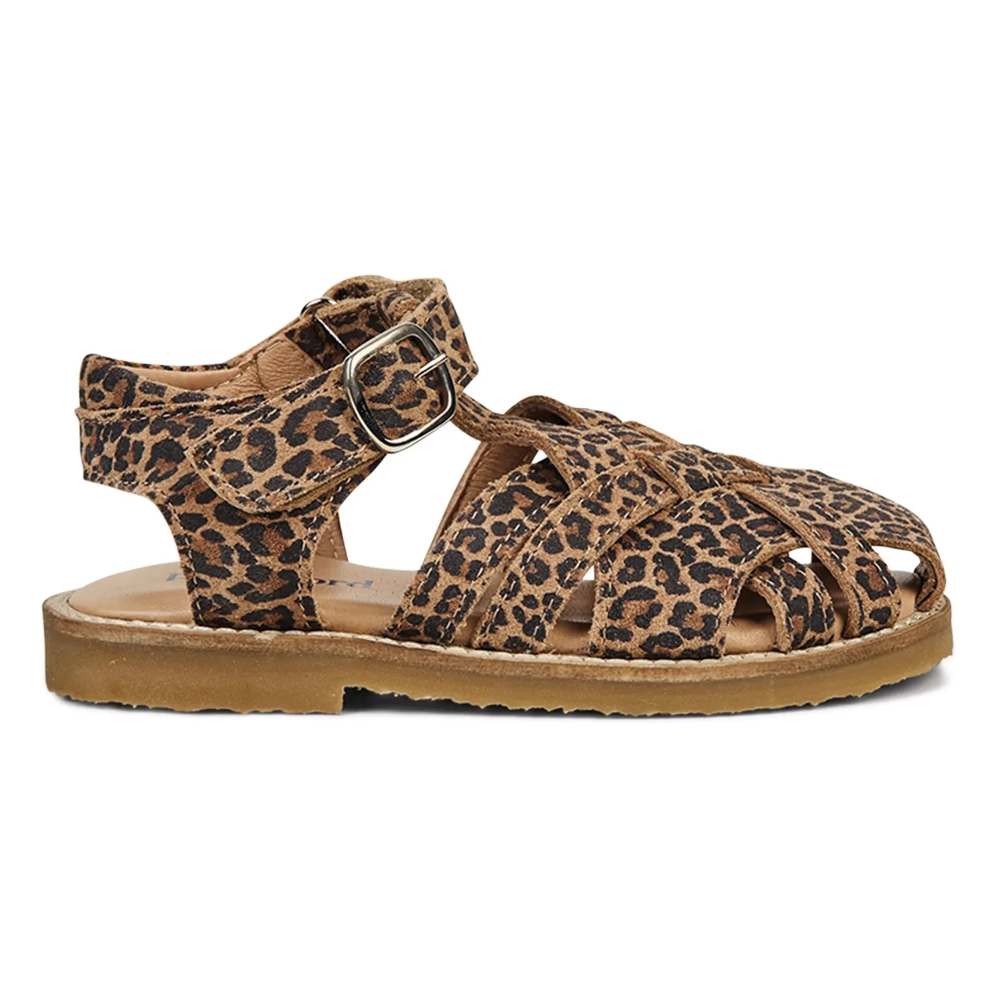 Petit Nord - Elmas Leopar Çizgili Sandaletler | Kahverengi