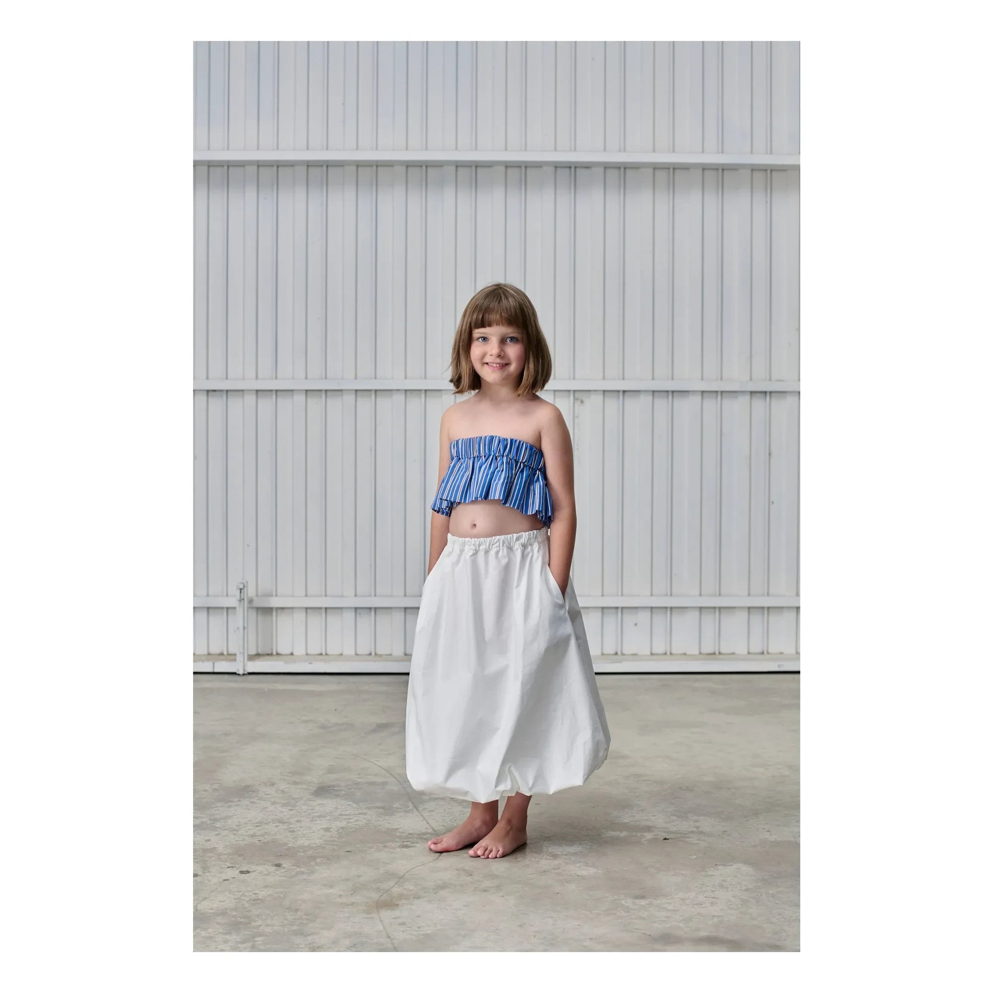 Tangerine - Striped Tank Top | Blue