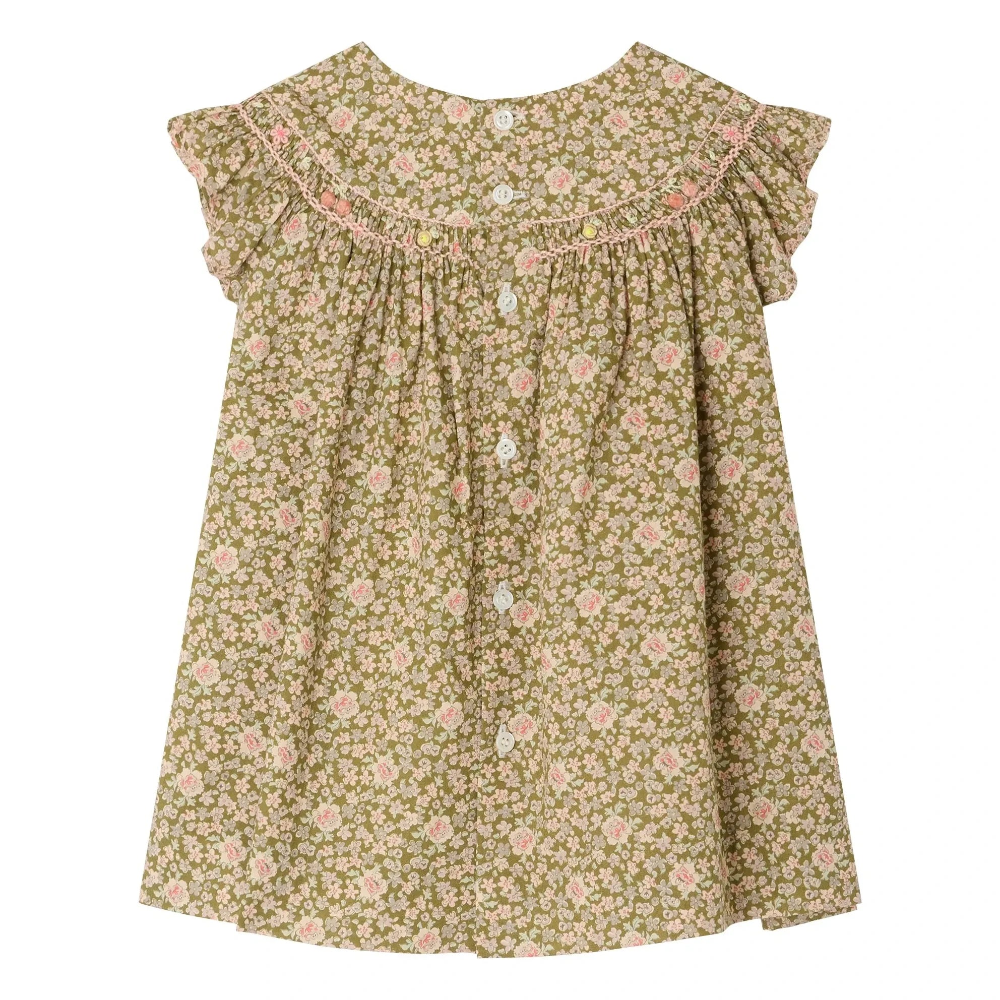 Bonpoint - Amantine Liberty Organic Cotton Dress | Green