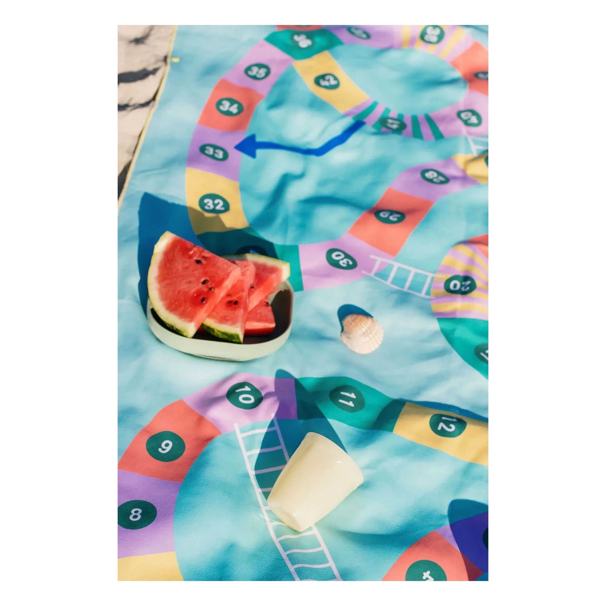 Quut - Echelle et Serpent Microfiber Beach Towel | Blue