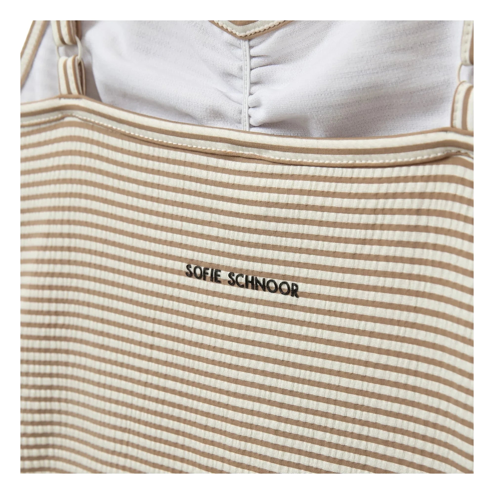 Sofie Schnoor - Britalianasy Striped Swimsuit | Gray Brown