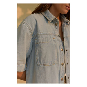 Marlot Paris - Colette Denim Shirt - Women's Collection | Light Blue