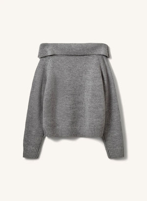Sofie Schnoor - Sawasy Open-Shoulder Sweater | Grey