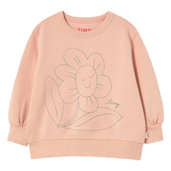 Tinycottons - Flower Sweat Organic Cotton | Pale Pink