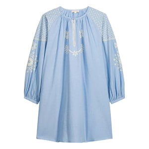 Louise Misha - Janice Organic Cotton Dress | Blue