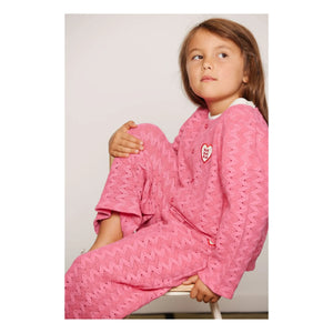 Mini Rodini - Organik Pamuk Dantel Pantolon | Pembe