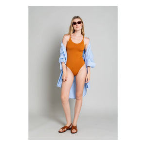 Smallable Woman - Amy 1-Piece Cross Back Swimsuit | Rust