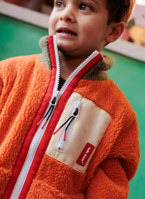 Hello Hossy - Polar Zip-Up Jacket | Orange