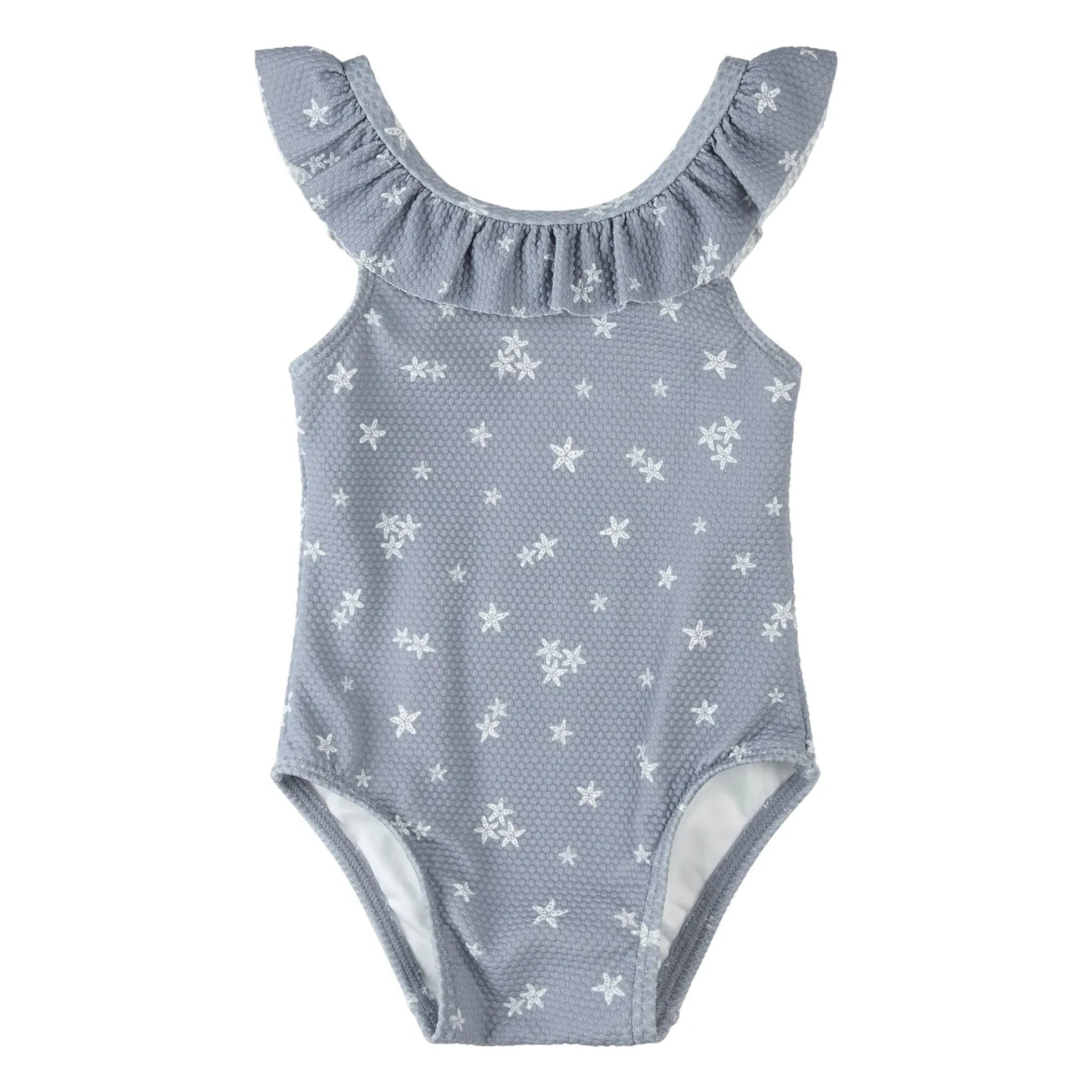 Petit Lem - Textured Floral Swimwear Recycled Fibres | Grey Blue