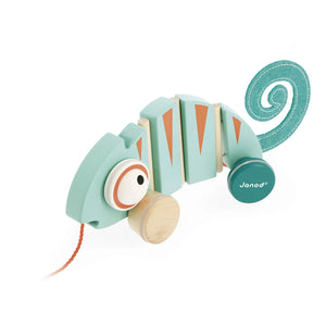 Janod - Tropical Chameleon Pull Toy