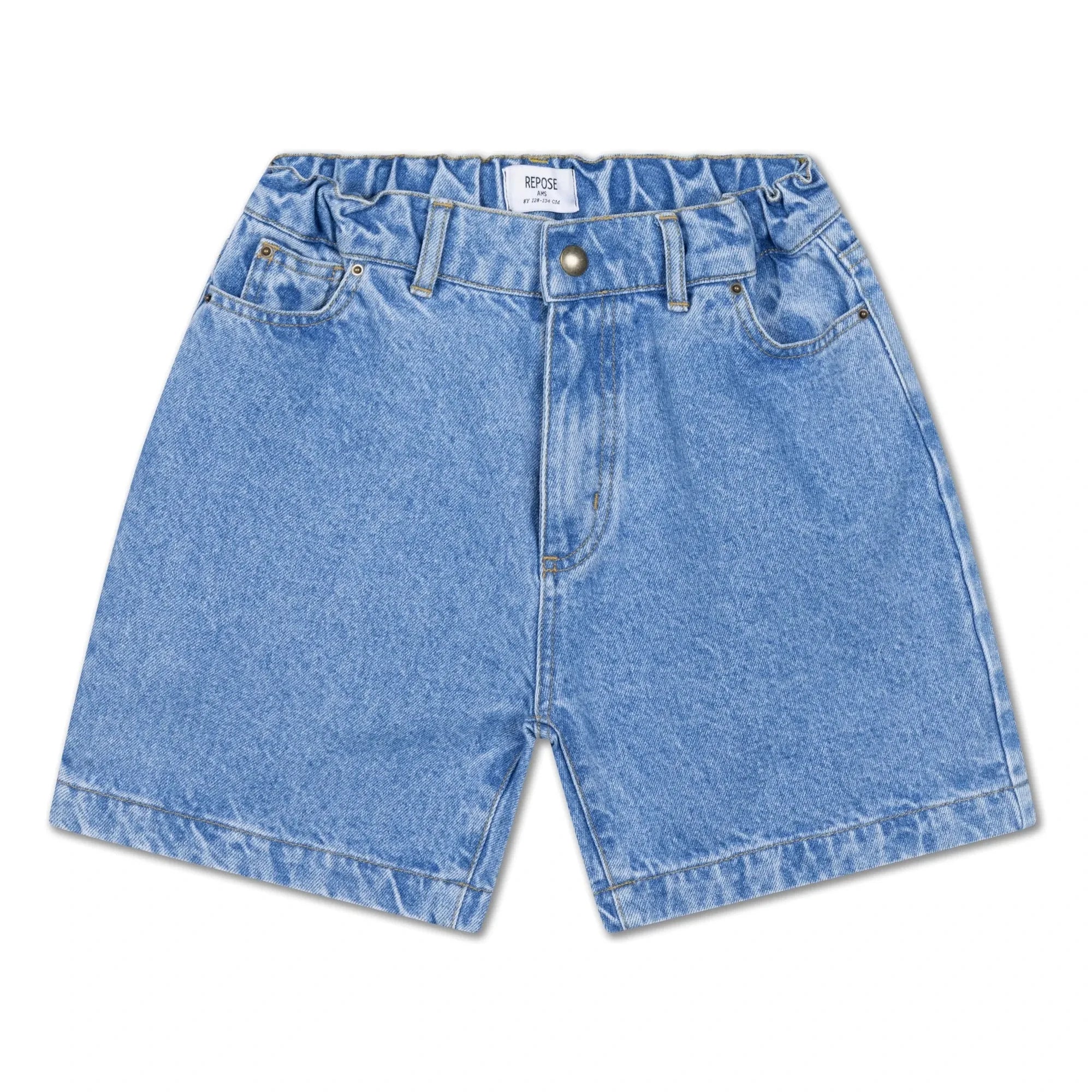 Repose AMS - Organic Cotton Denim Bermuda Shorts | Blue